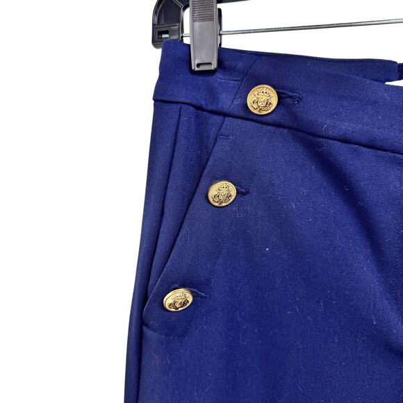 NWT Loft Cuffed Straight Leg Navy Pants Womens 2 - Picture 4 of 6